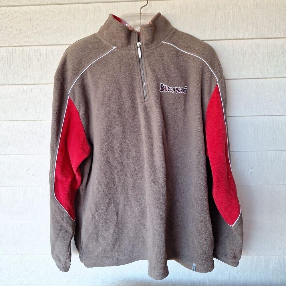Tampa Bay Buccaneers Reebok‎ NFL Team Apparel 1/4 Zip Men's Gray XXL